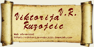 Viktorija Ružojčić vizit kartica